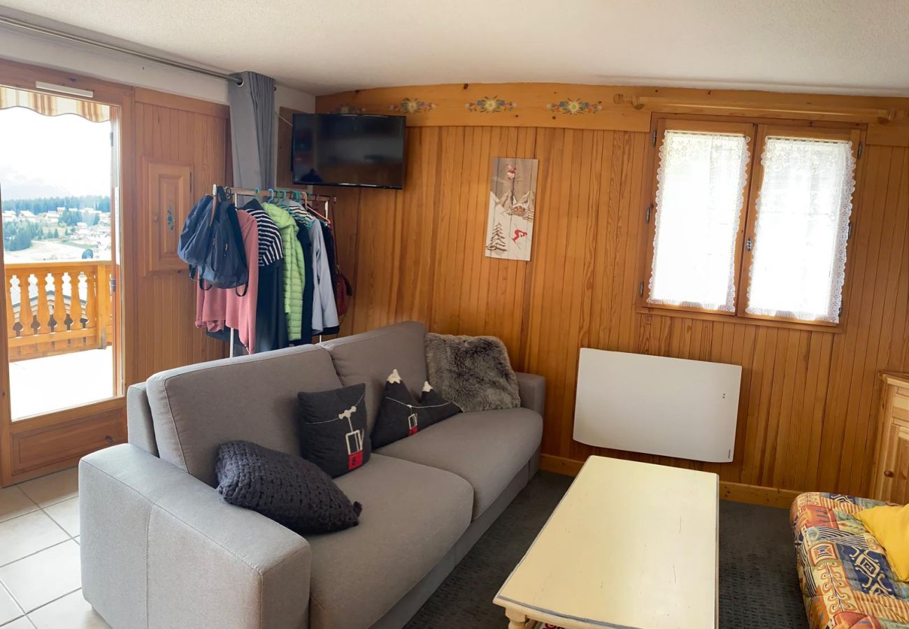 Appartement à Hauteluce - Les Saisies :  appartement familiale avec grande terrasse, skis aux pieds !